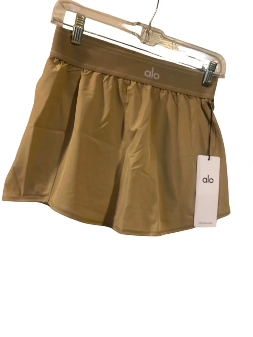 NWT ALO Yoga match point tennis skirt TAN Size S